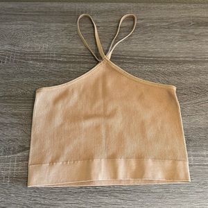 Neutral Warm Beige Sports Bralette